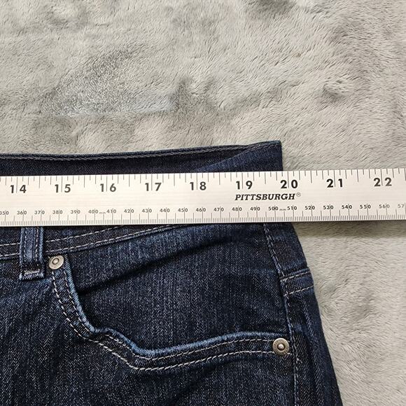 Gloria Vanderbilt Jeans Womens 18W Blue Dark Wash Stretch Denim High Rise Capri - Picture 6 of 10